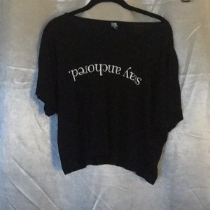 Black Delta Gamma Crop Top